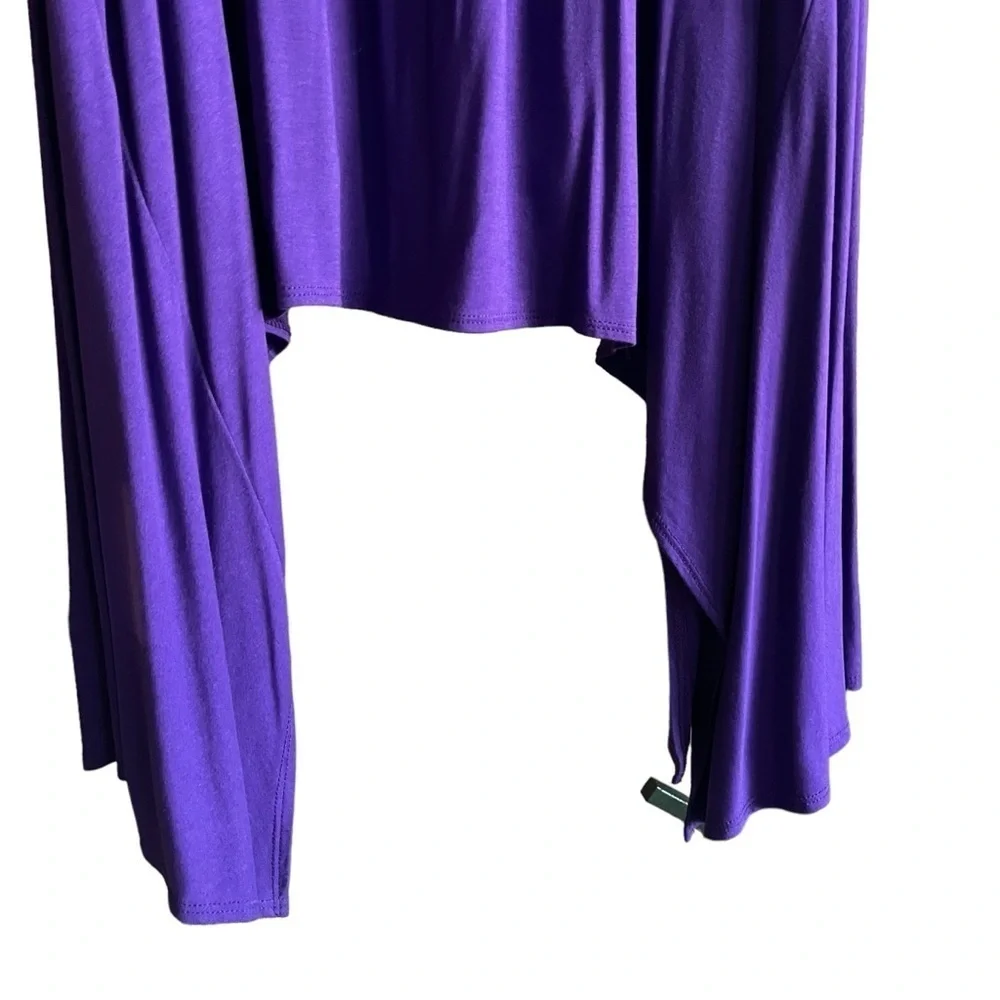 Anthony Original Womens 2 Piece Tank Top Pants Set Shark Bite Hem Purple 2X - Picture 5 of 14